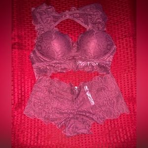 Victoria‘s secret pink bralette and panty set